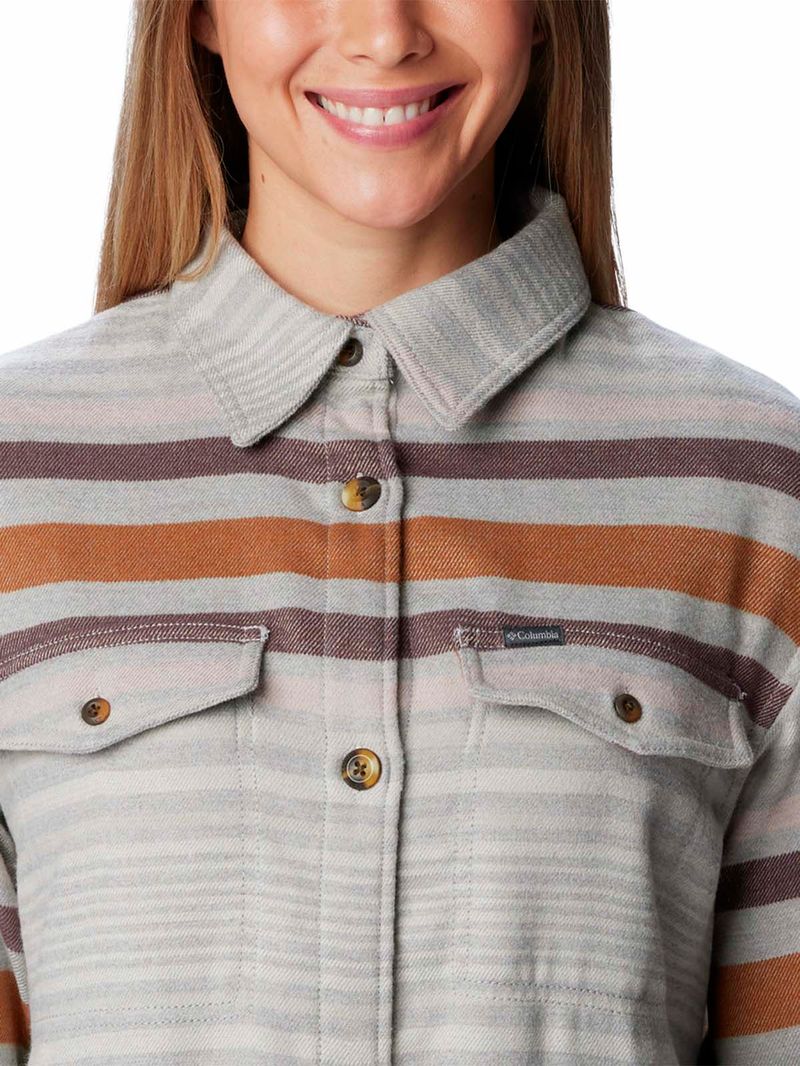 Camisa-Manga-Larga-Mujer-Calico-Basin-Gris-Columbia