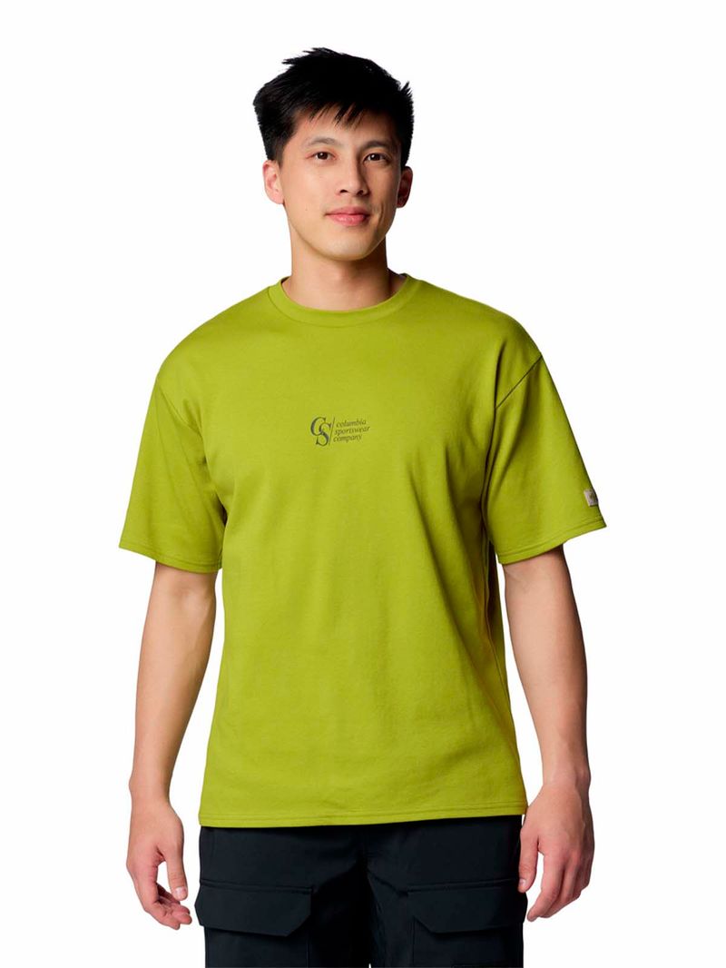 Polera-Manga-Corta-Hombre-Wallowa-Graphic-Verde-Columbia