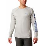 Polera-Manga-Larga-Hombre-Terminal-Tackle-Heat-Gris-Columbia