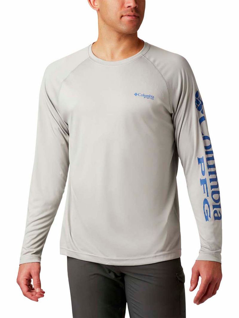 Polera-Manga-Larga-Hombre-Terminal-Tackle-Heat-Gris-Columbia
