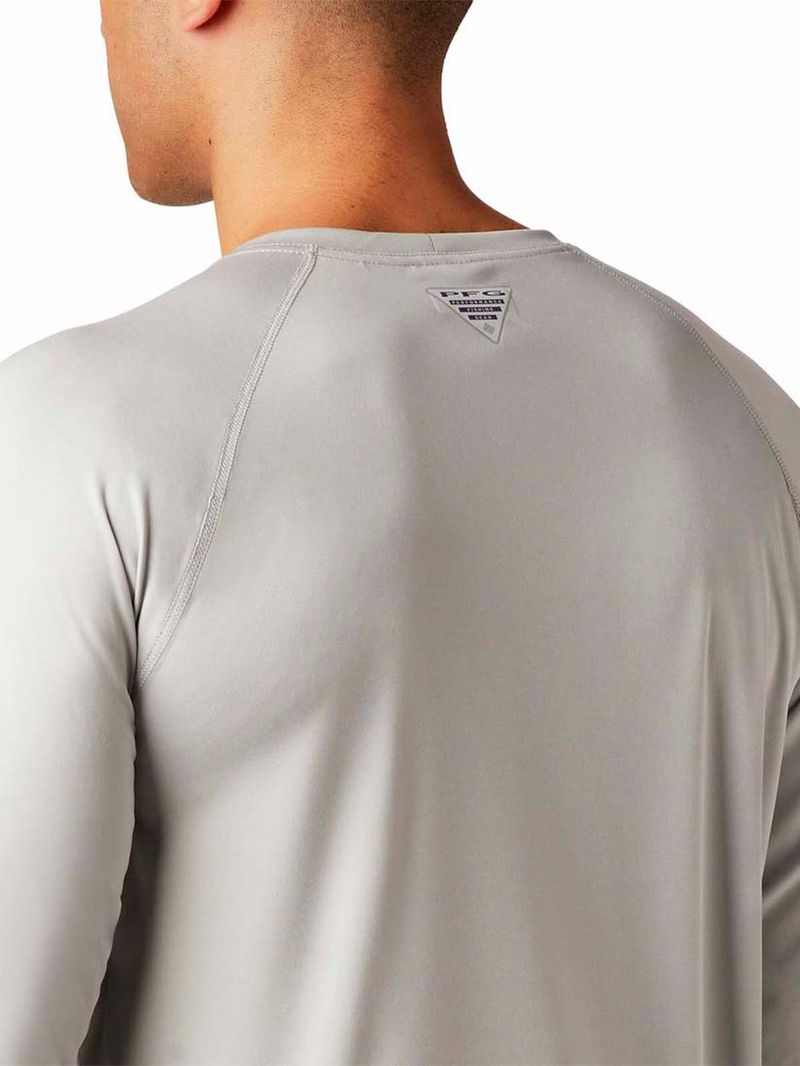 Polera-Manga-Larga-Hombre-Terminal-Tackle-Heat-Gris-Columbia