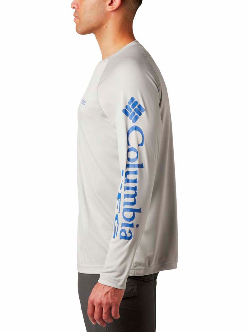 Polera-Manga-Larga-Hombre-Terminal-Tackle-Heat-Gris-Columbia