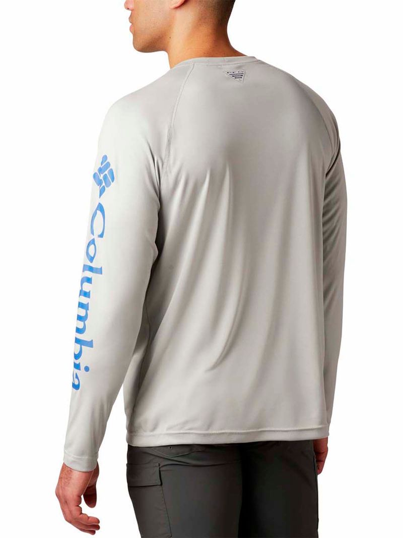Polera-Manga-Larga-Hombre-Terminal-Tackle-Heat-Gris-Columbia