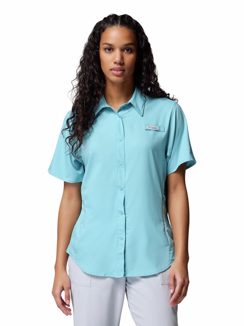 Blusa-Manga-Corta-Mujer-Tamiami-II-Azul-Columbia