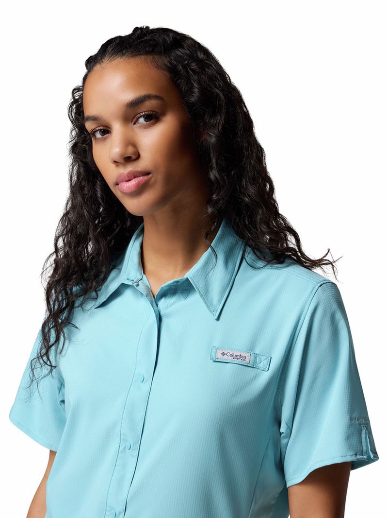 Blusa-Manga-Corta-Mujer-Tamiami-II-Azul-Columbia