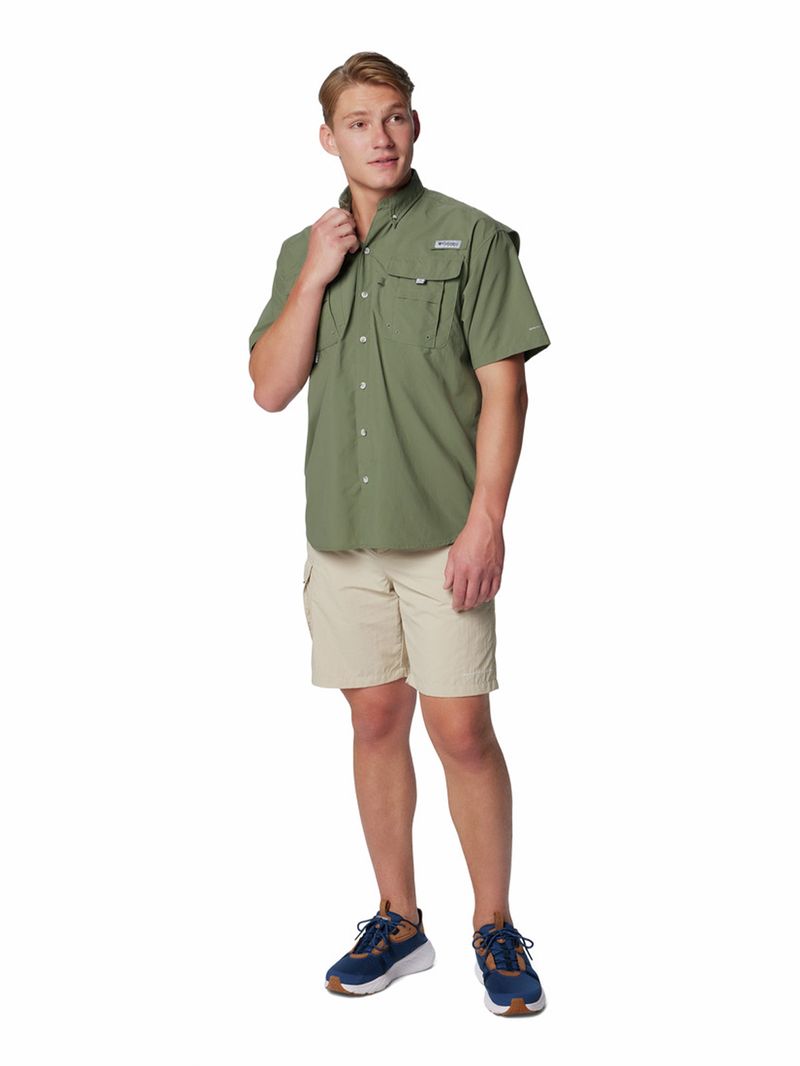 Camisa-Manga-Corta-Hombre-Bahama-II-Verde-Columbia