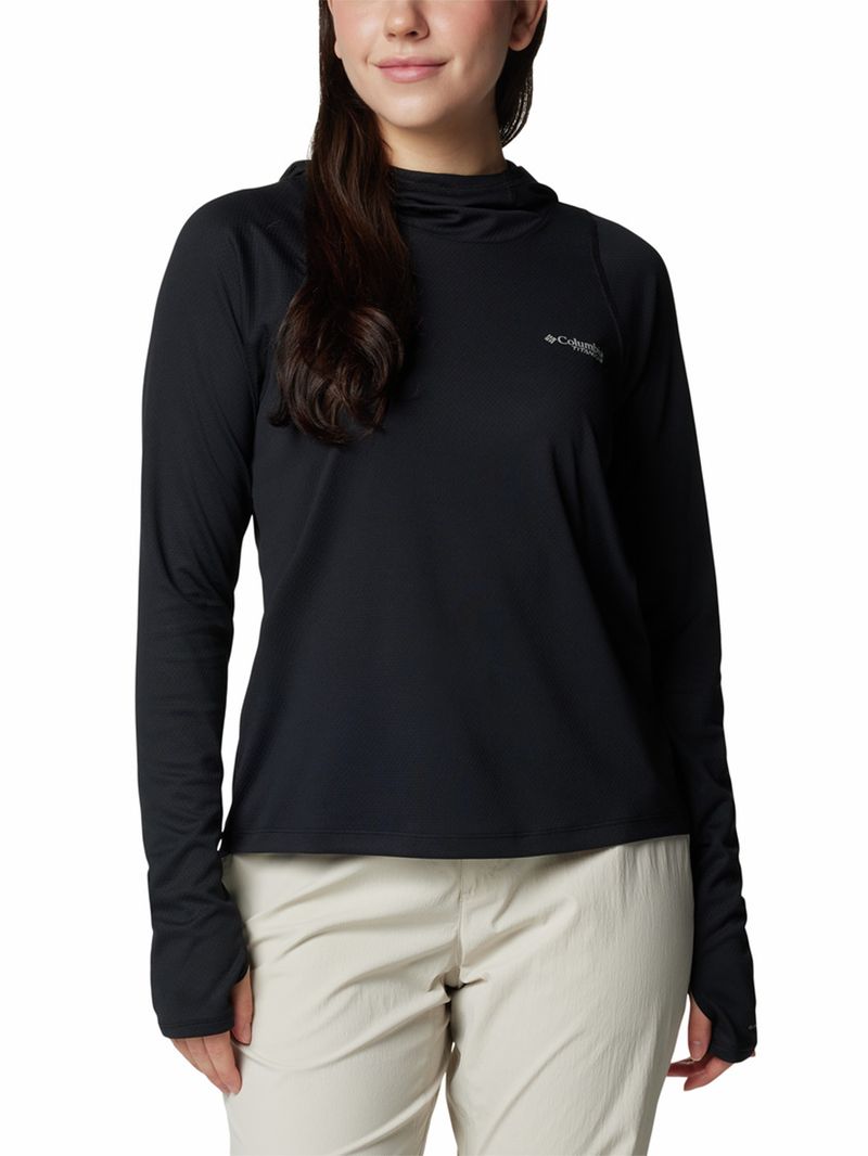 Polera Manga Larga Mujer Summit Valley Hoodie Negro Columbia