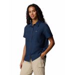 Camisa-Manga-Corta-Mujer-Silver-Ridge-Utility-Azul-Columbia