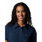 Camisa-Manga-Corta-Mujer-Silver-Ridge-Utility-Azul-Columbia