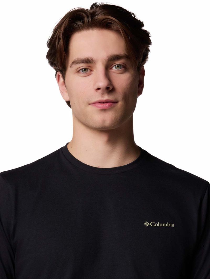 Polera-Manga-Corta-Hombre-North-Cascades-Negro-Columbia