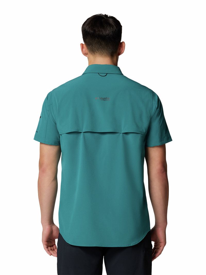 Camisa-Manga-Corta-Hombre-Summit-Valley-Woven-Azul-Columbia