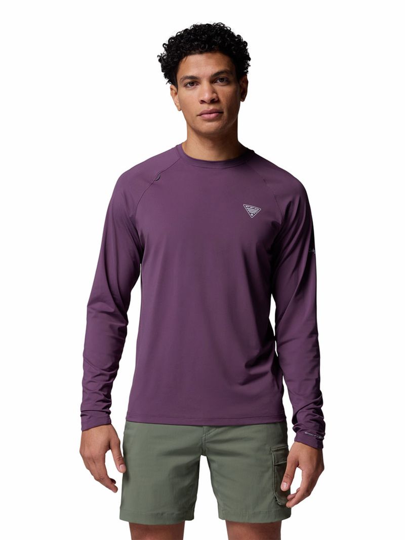 Polera-Manga-Larga-Hombre-Wild-Cast-Sun-Morado-Columbia