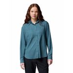 Blusa-Manga-Larga-Mujer-Silver-Ridge-Utility-Azul-Columbia