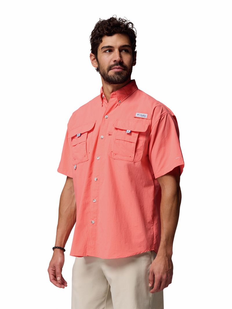 Camisa-Manga-Corta-Hombre-Bahama-II-Naranjo-Columbia