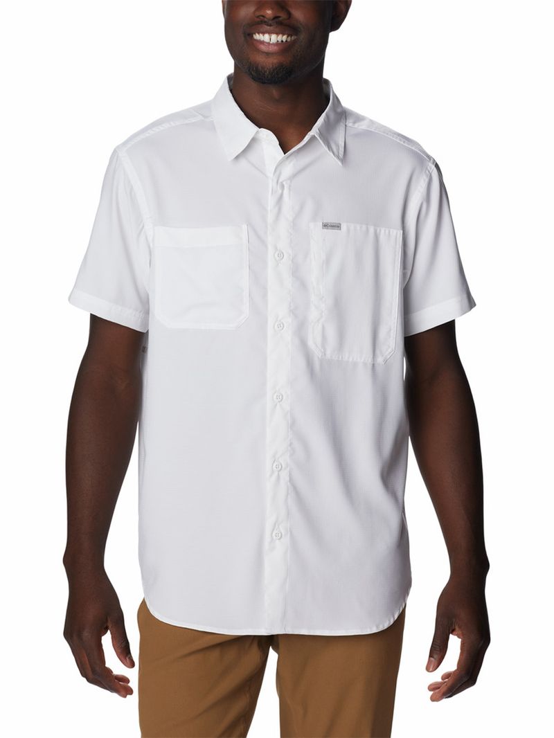 Camisa-Manga-Corta-Hombre-Silver-Ridge-Utility-Blanco-Columbia