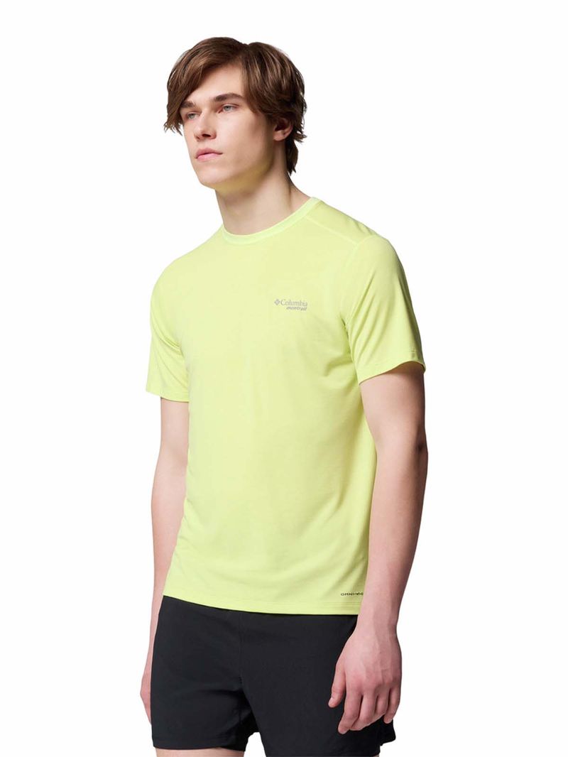Polera-Manga-Corta-Hombre-Endle-Trail-Running-Amarillo-Columbia