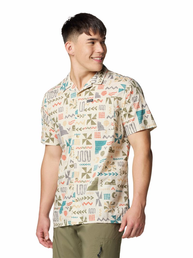 Camisa-Manga-Corta-Hombre-Pine-Canyon-Gris-Columbia