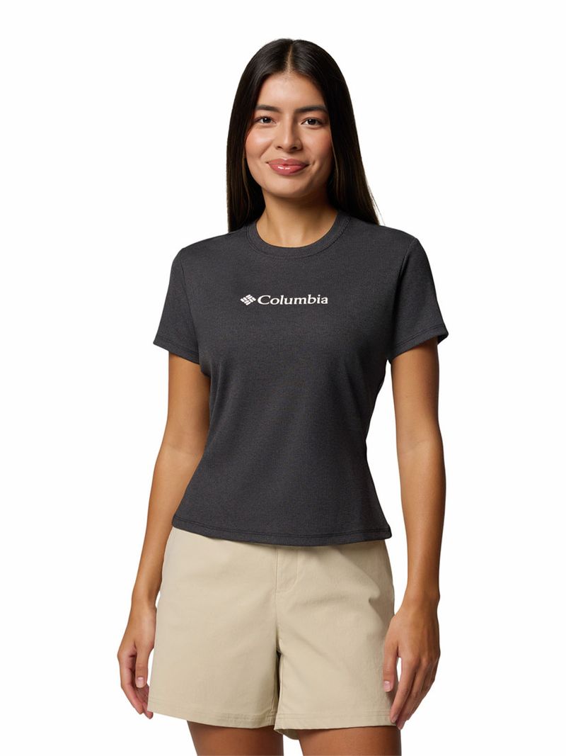 Polera Manga Corta Mujer Columbia Move Negro Columbia