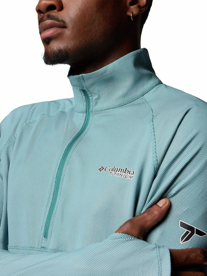 Polera-Manga-Larga-Hombre-Summit-Valley-Half-Zip-Azul-Columbia