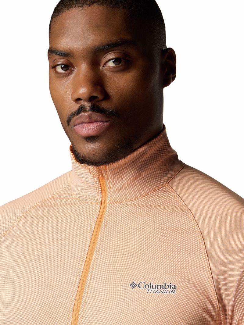 Polera-Manga-Larga-Hombre-Summit-Valley-Half-Zip-Naranjo-Columbia