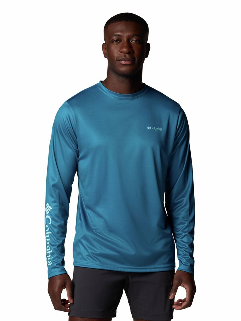 Polera-Manga-Larga-Hombre-Terminal-Tackle-Pfg-Azul-Columbia