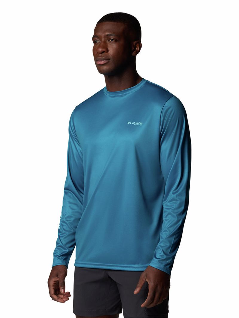 Polera-Manga-Larga-Hombre-Terminal-Tackle-Pfg-Azul-Columbia