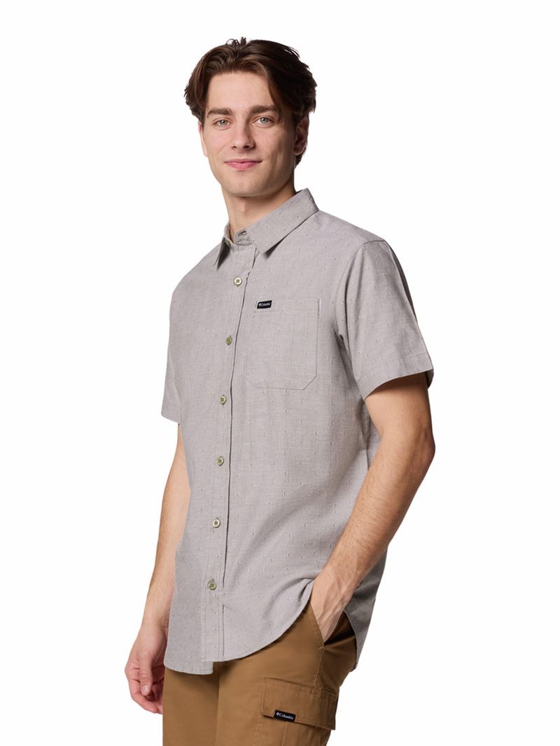 Camisa-Manga-Corta-Hombre-Rapid-Rivers-Novelty-Verde-Columbia