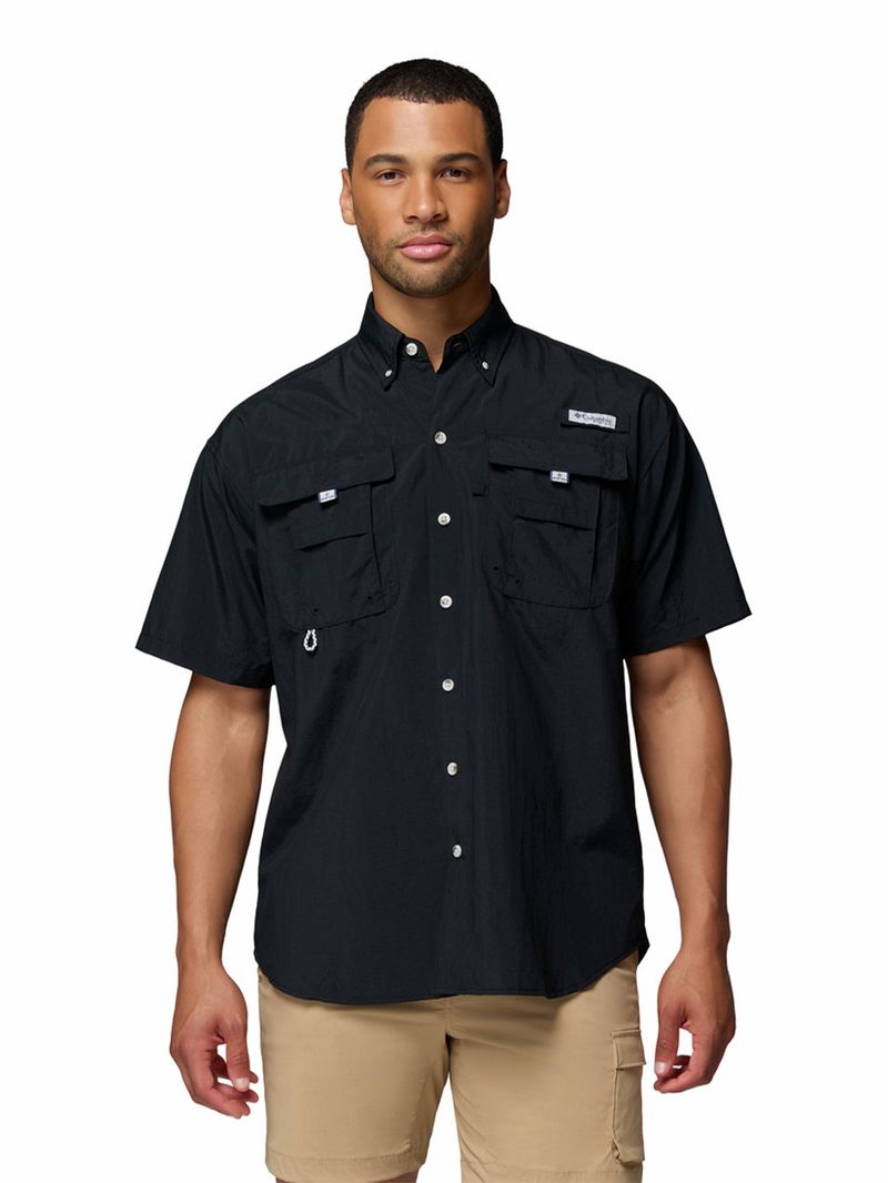Camisa-Manga-Corta-Hombre-Bahama-II-Negro-Columbia