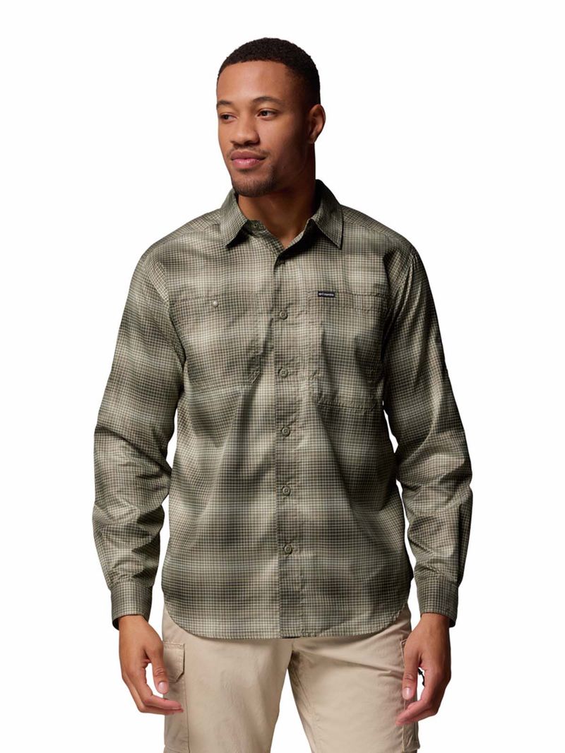 Camisa-Manga-Larga-Hombre-Silver-Ridge-Utility-Verde-Columbia