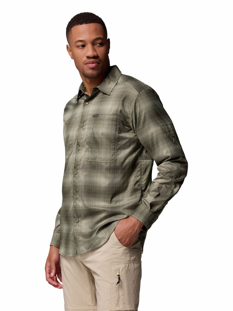 Camisa-Manga-Larga-Hombre-Silver-Ridge-Utility-Verde-Columbia