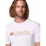 Polera-Manga-Corta-Hombre-Csc-Basic-Logo-Blanco-Columbia
