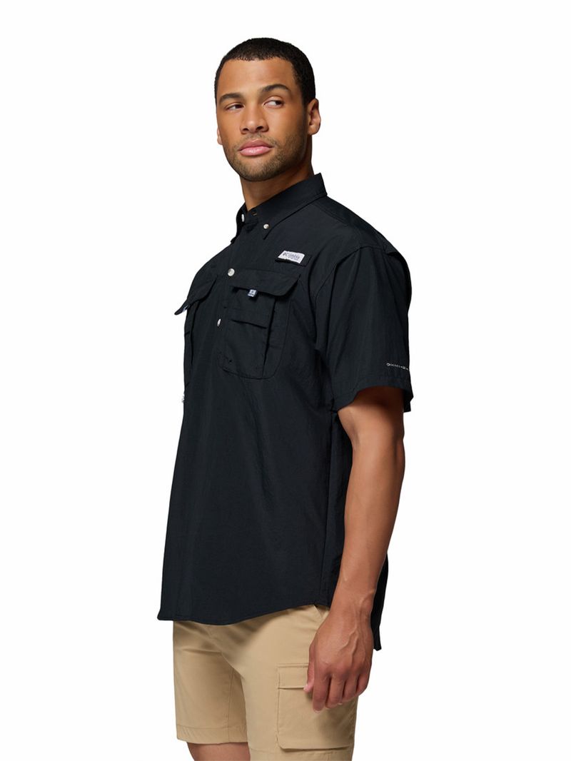 Camisa-Manga-Corta-Hombre-Bahama-II-Negro-Columbia