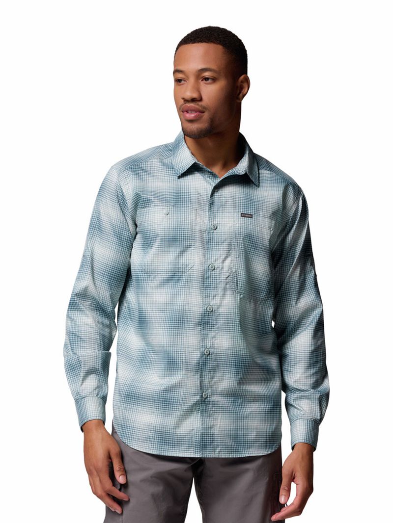 Camisa-Manga-Larga-Hombre-Silver-Ridge-Utility-Azul-Columbia