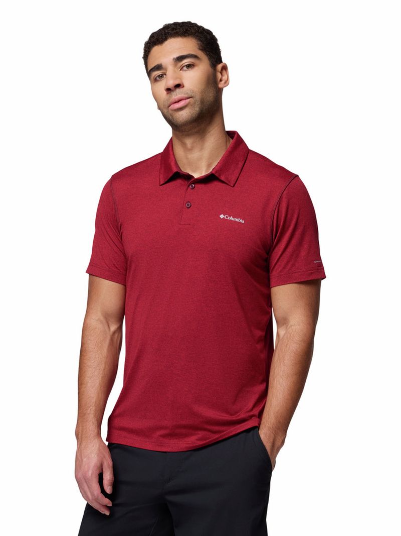 Polera Manga Corta Hombre Tech Trail Morado Columbia