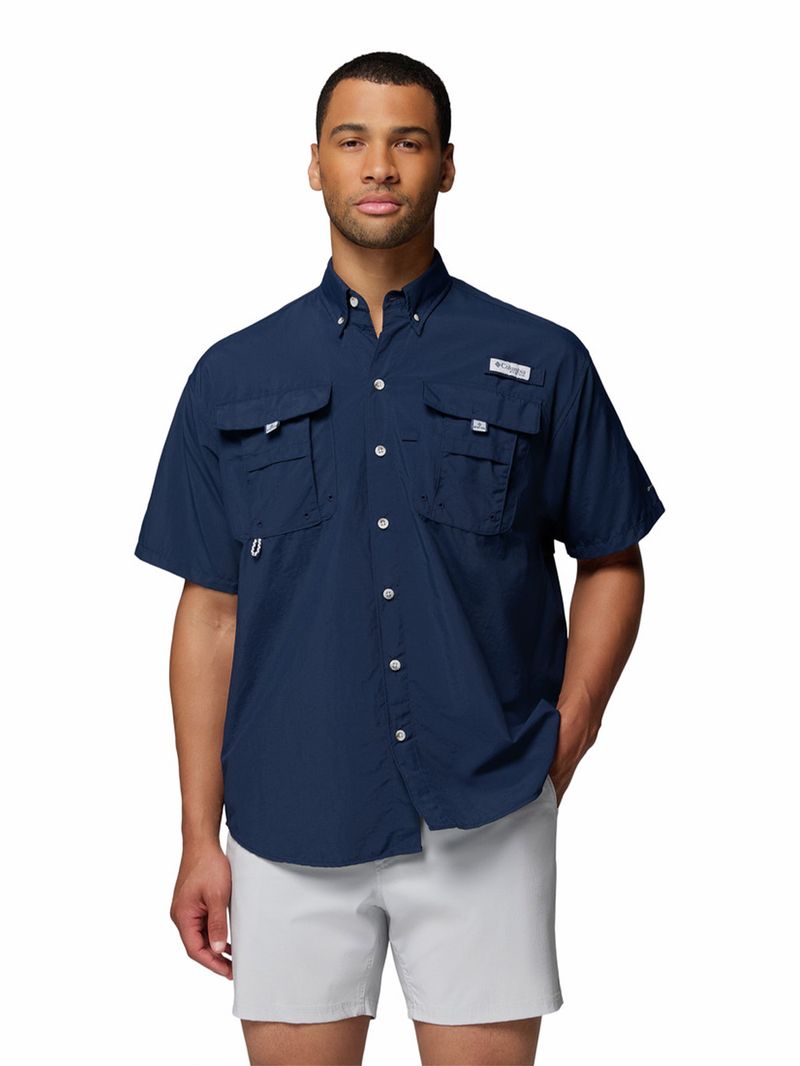 Camisa-Manga-Corta-Hombre-Bahama-II-Azul-Columbia
