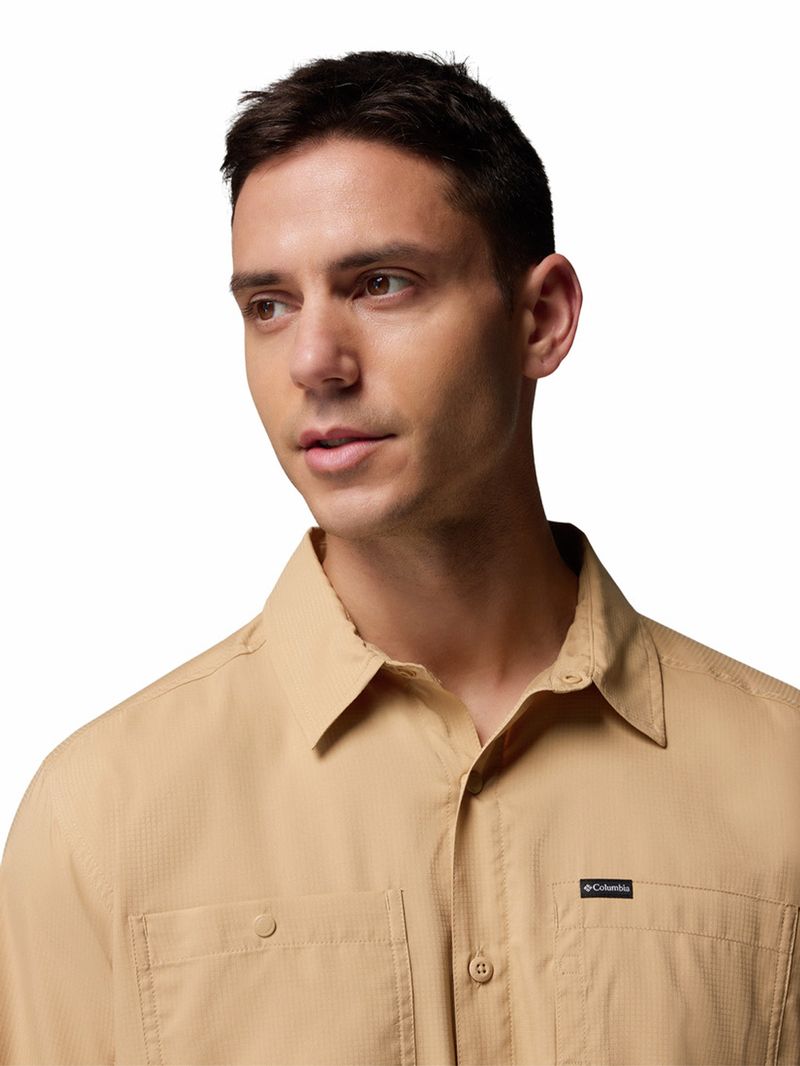 Camisa-Manga-Larga-Hombre-Silver-Ridge-Beige-Columbia