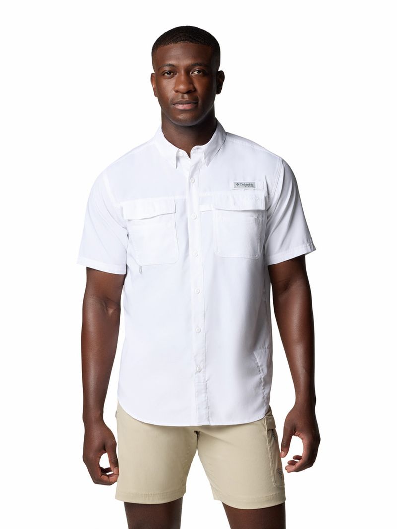 Camisa-Manga-Corta-Hombre-Blood-And-Guts-V-Blanco-Columbia