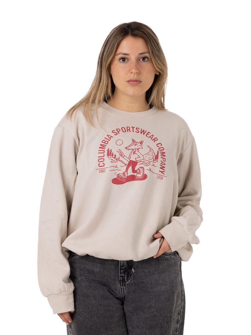 Poleron-Mujer-Ashcreek-Crew-Gris-Columbia