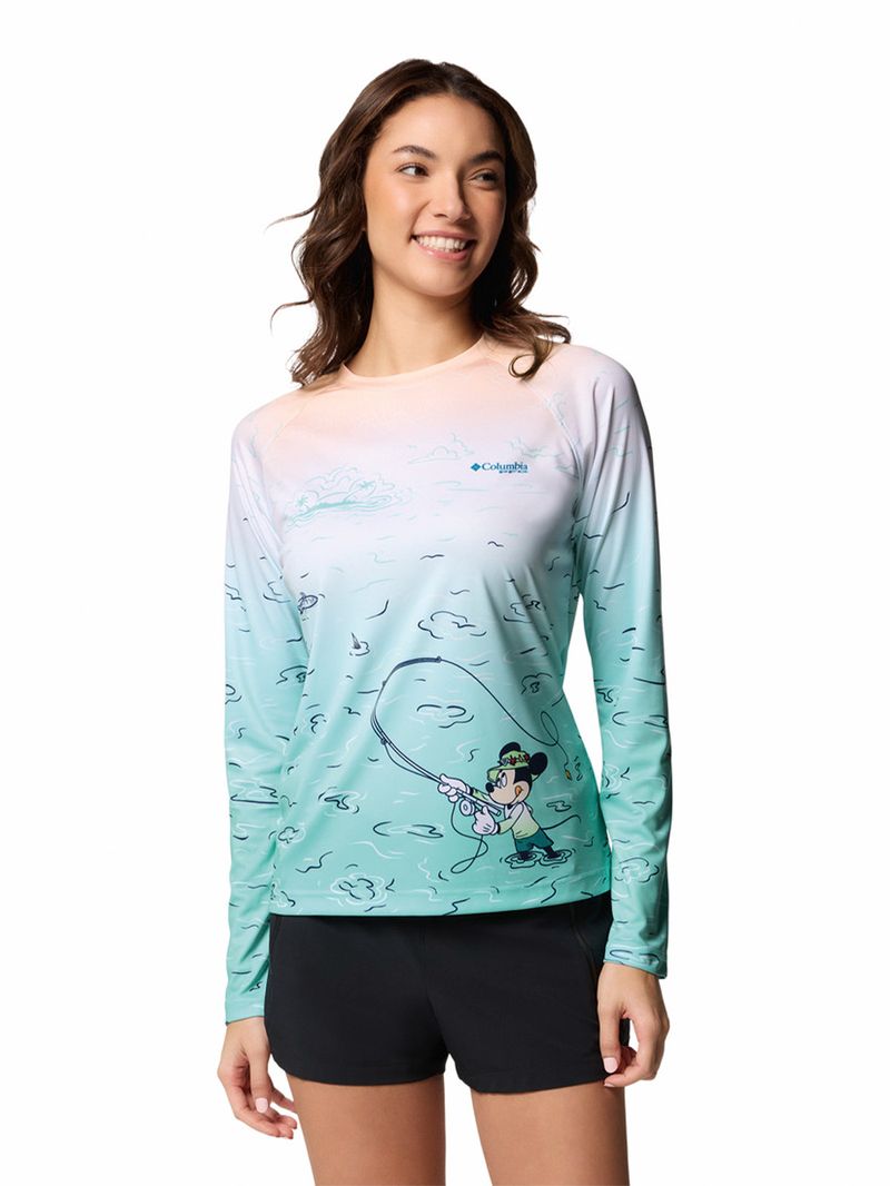 Polera-Manga-Larga-Mujer-Pfg-Disney-Tidal-Azul-Columbia
