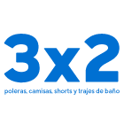 3x2 en poleras, camisas, shorts y trajes de baño